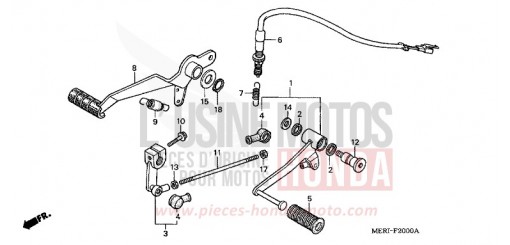 BREMSPEDAL/ SCHALTPEDAL CBF600NA5 de 2005